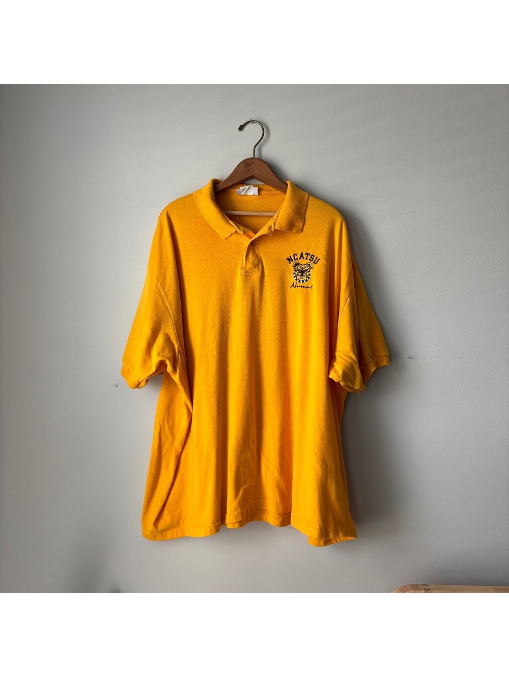 NC A&T Aggies Alumni Polo Shirt 3XL Gold Bulldog HBCU North Carolina Hanes